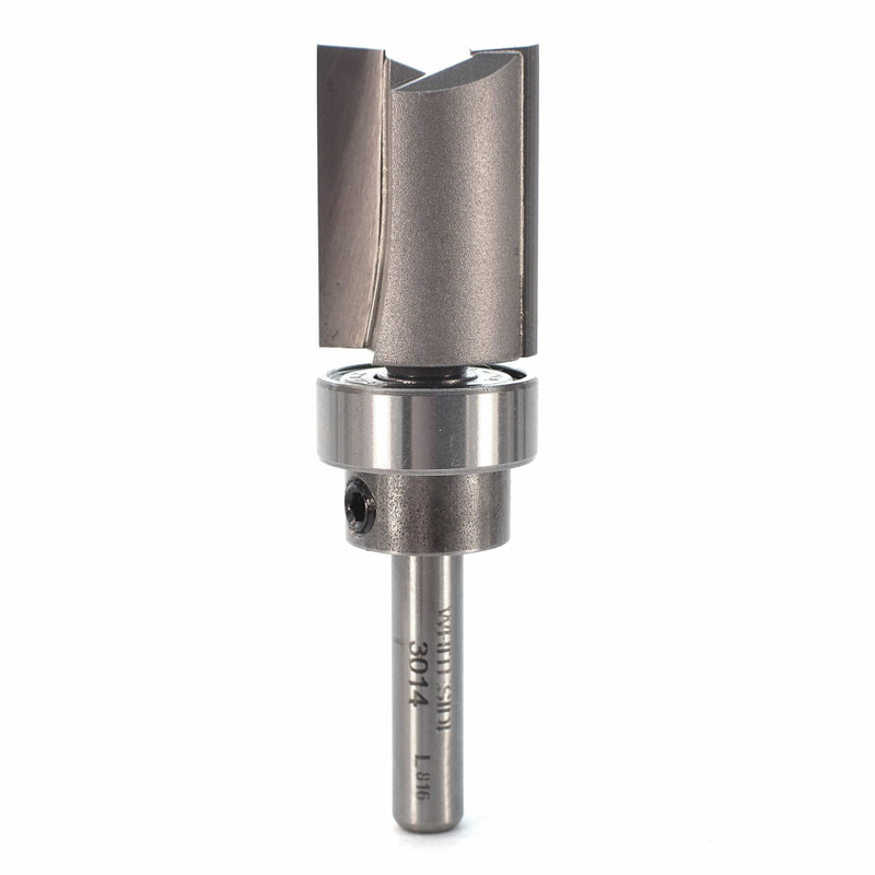 Bearing Template Router Bit - Shank:1/4" - Diameter:3/4" - Cutting Length:1"